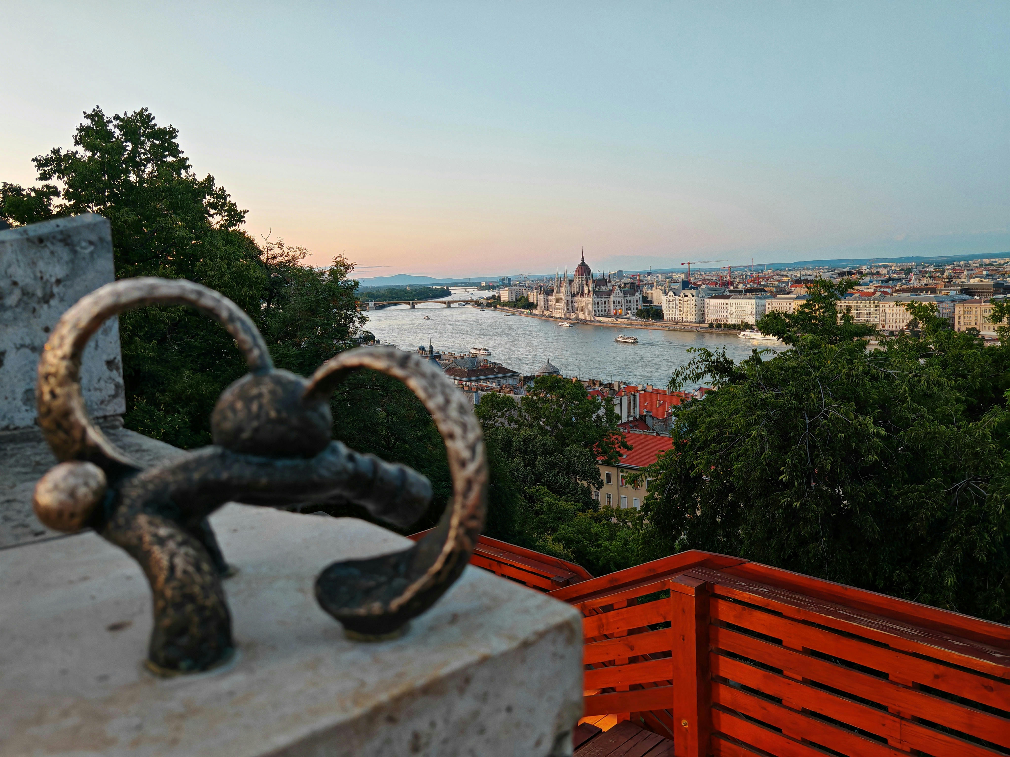 The Danube riverbank at dusk