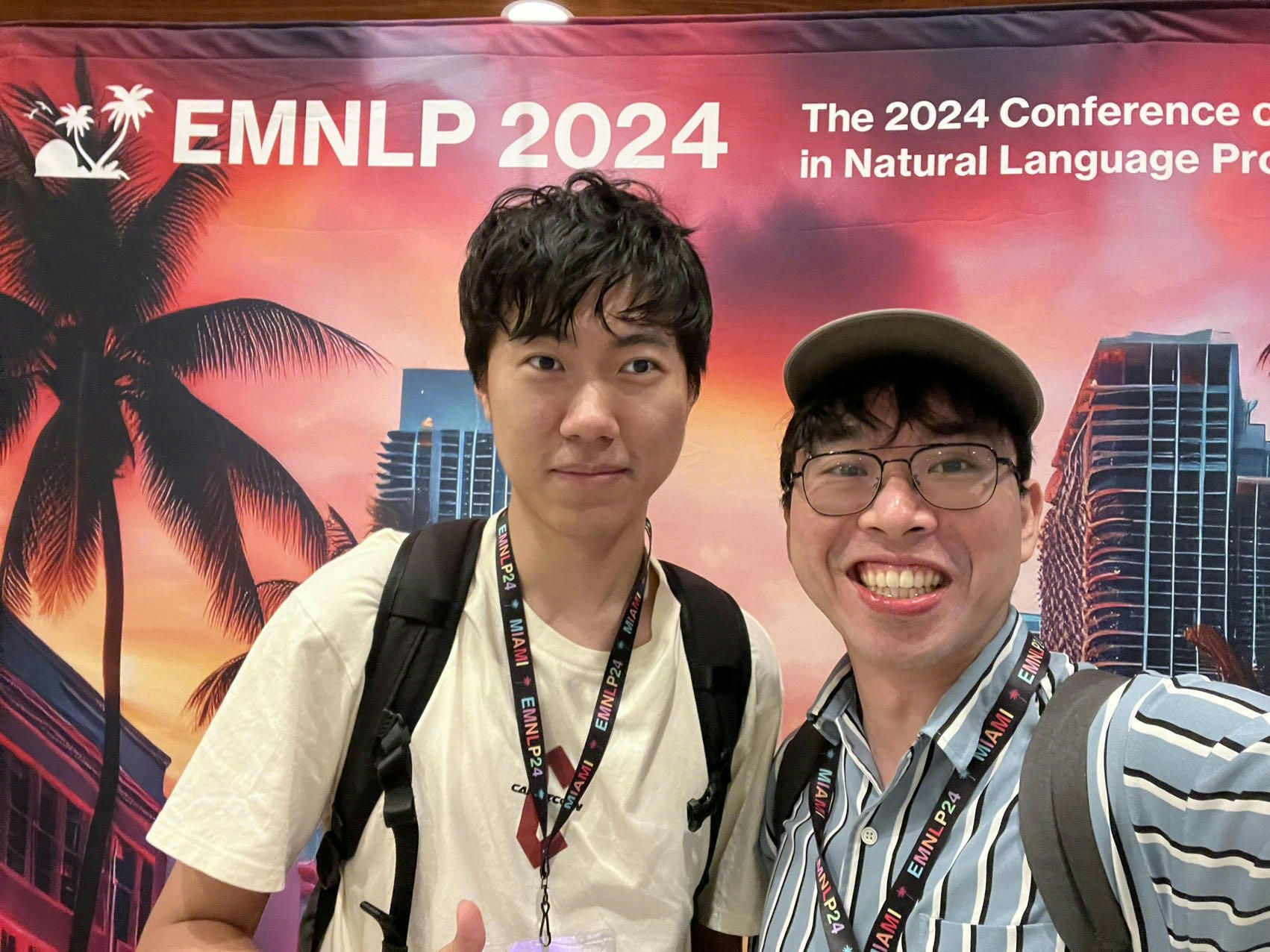 Photo with Huck at the EMNLP venue
