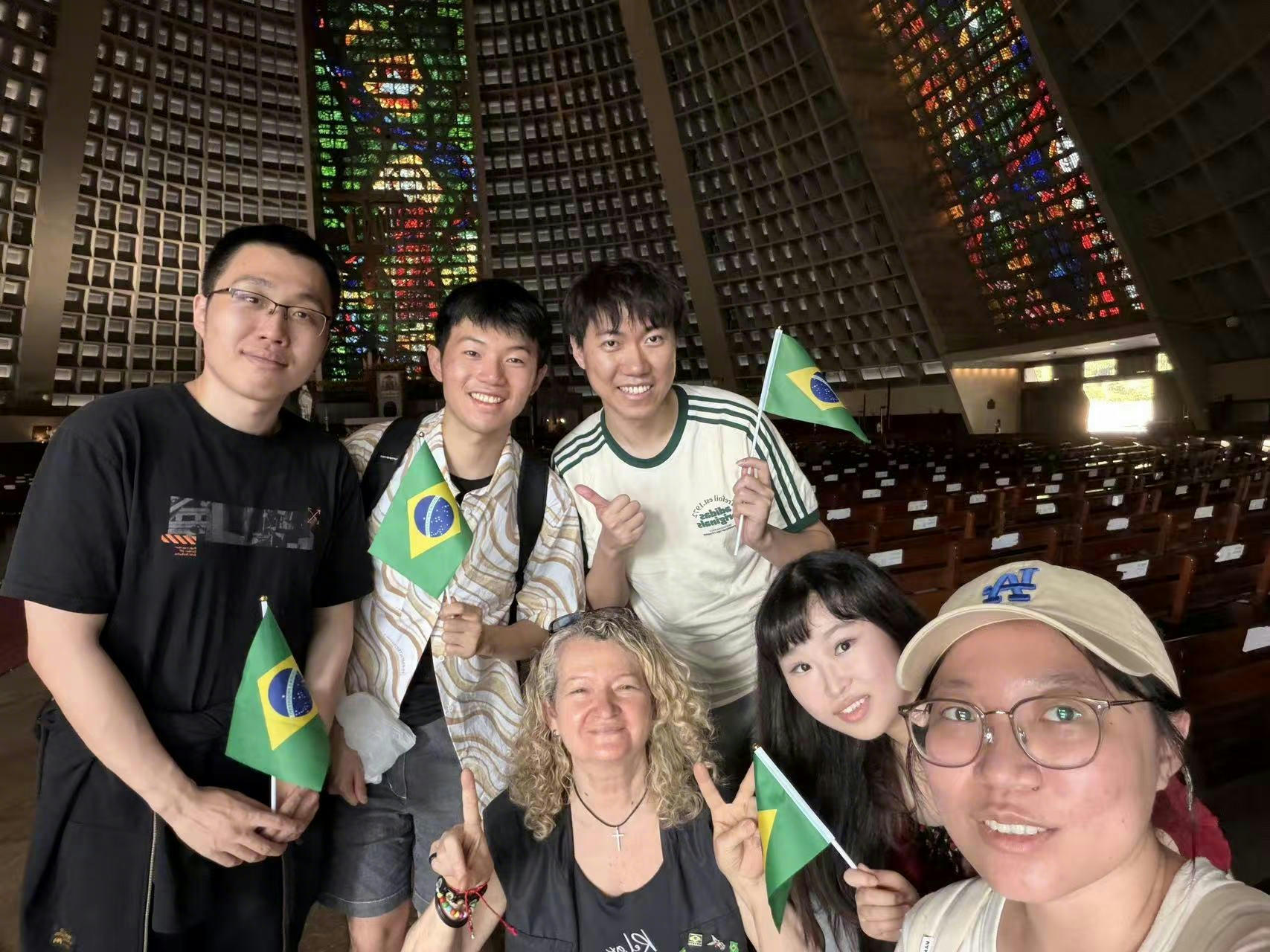 A Brazilian flag gifted by a vendor near the cathedral