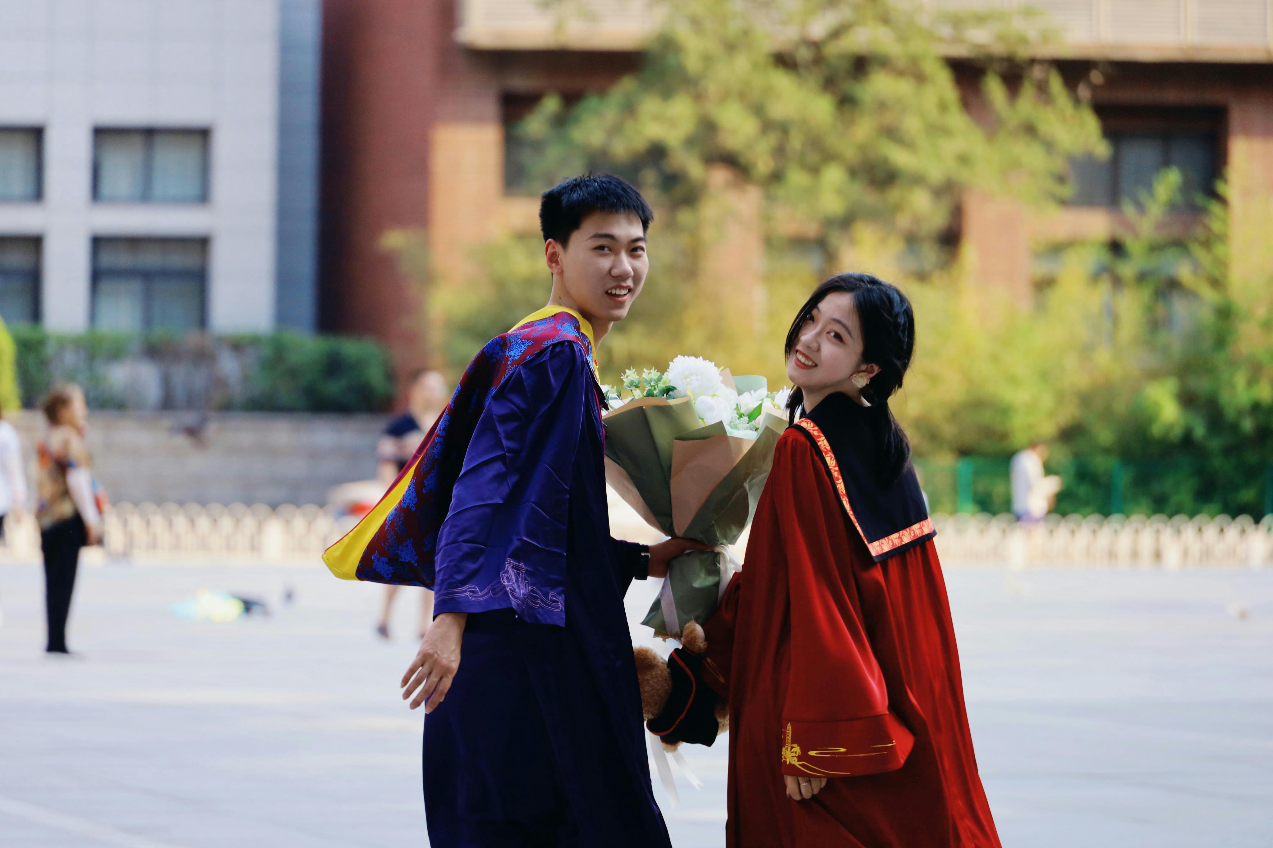 Undergraduate graduation photo, taken at Mingde Square, RUC