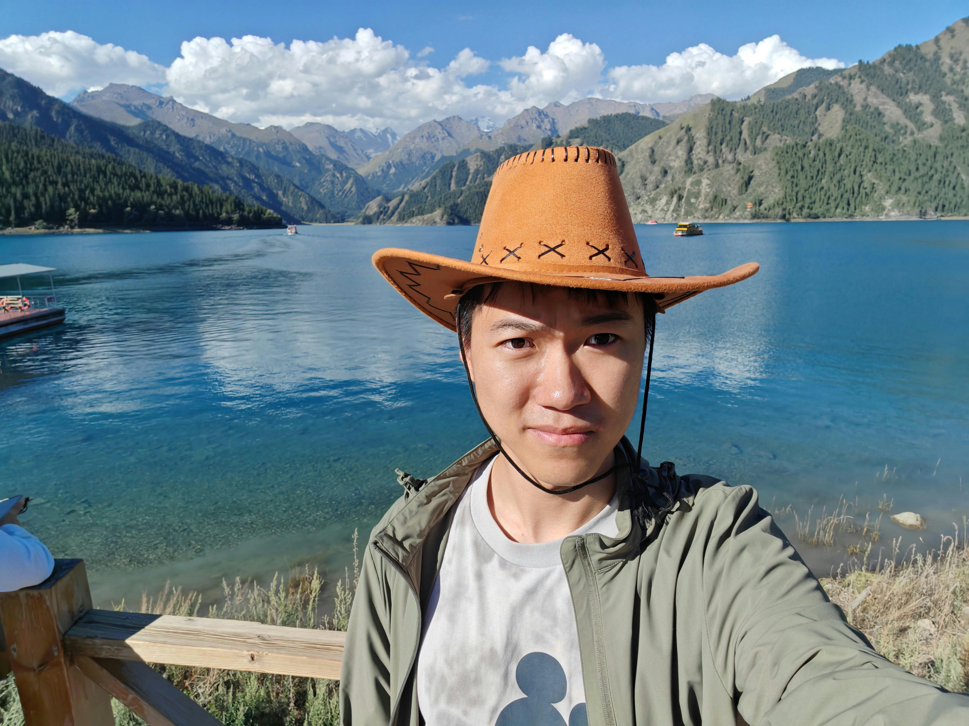 Tianchi Lake and mountain scenery in Xinjiang